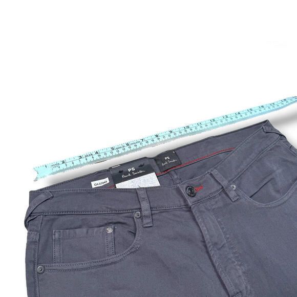 NWT Paul Smith Men’s Tapered Fit Jeans 31Rx31 Gray Trousers Stretch Cotton $300 - Picture 12 of 14